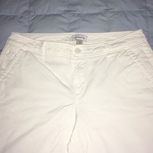 LIZ CLAIBORNE WHITE CASUAL PANTS CLASSIC